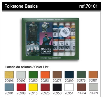 CONFEZIONE 16 COLORI PER PERSONAGGI FOLKSTONE BASIC