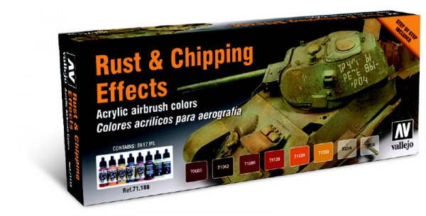 CONFEZIONE 8 COLORI EFFETTO CORROSIONE RUGGINE