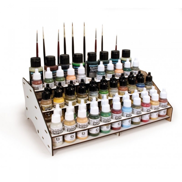 POSTAZIONE DI LAVORO ORIZZONTALE PER COLORI E PENNELLI