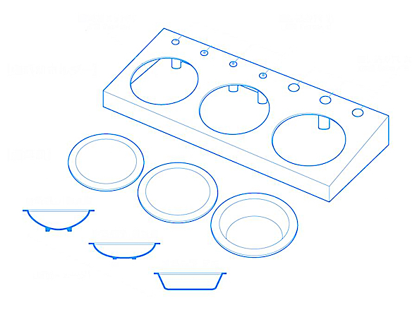 VASCHETTE PER COLORI
