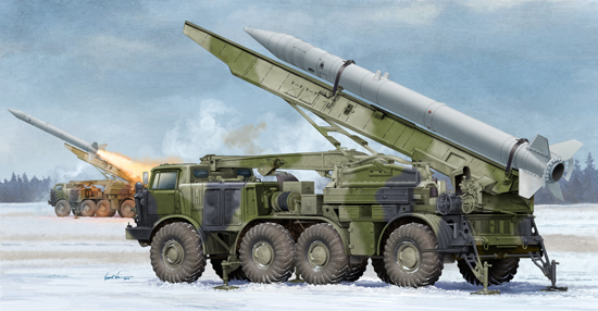 RUSSIAN 9P113 TEL WITH 9M21 ROCKET OF 9K52 LUNA-M SHORT RANGE ARTILLERY ROCKET SYSTEM