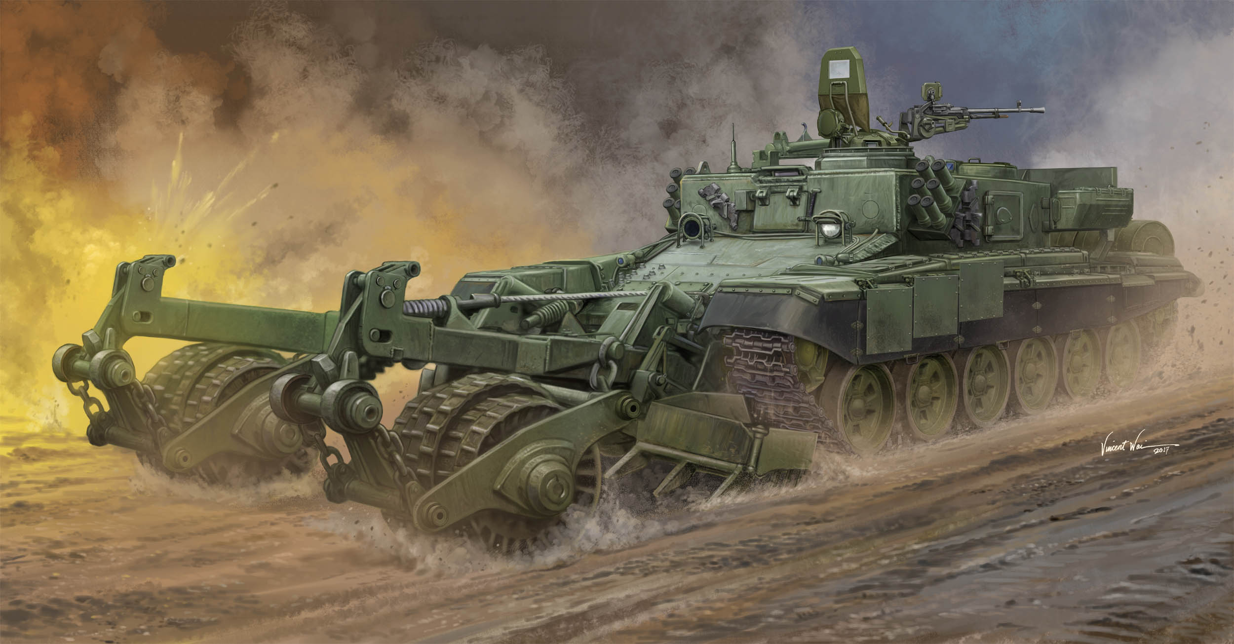 RUSSIAN ARMORED MINE-CLEARING VHEICLE BMR-3