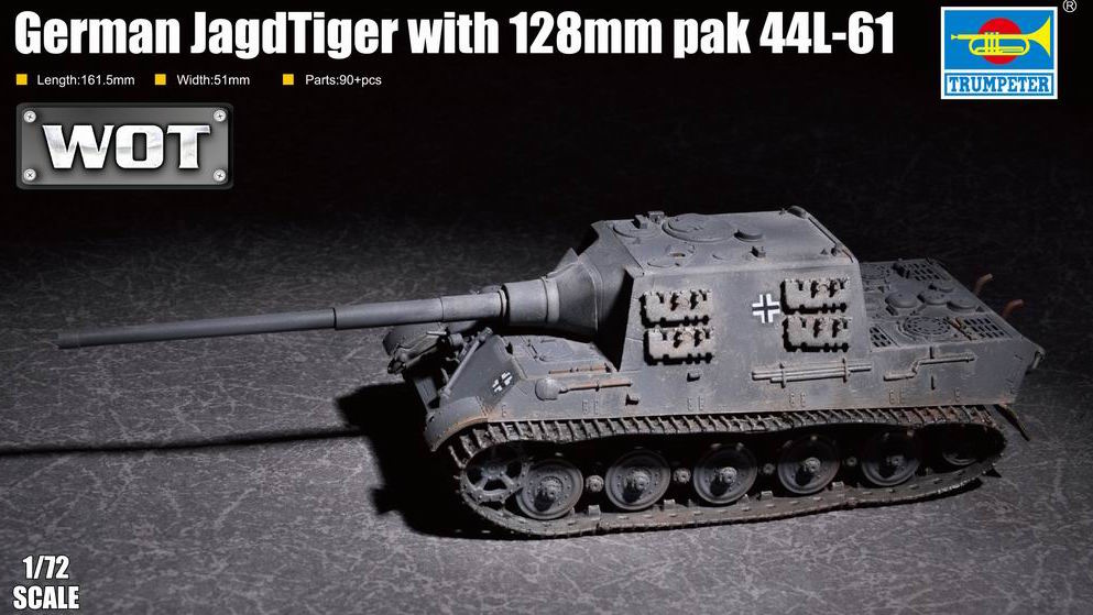 GERMAN JAGDTIGER WITH 128mm PAK 44L-61