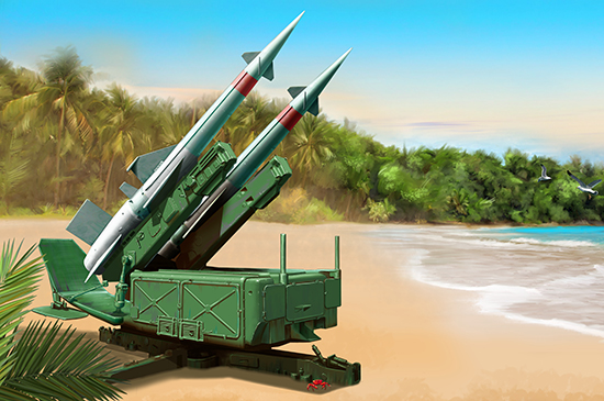SOVIET 5P71 LAUNCHER WITH 5V27 MISSILE PECHORA SA-3B GOA ROUNDS LOADED