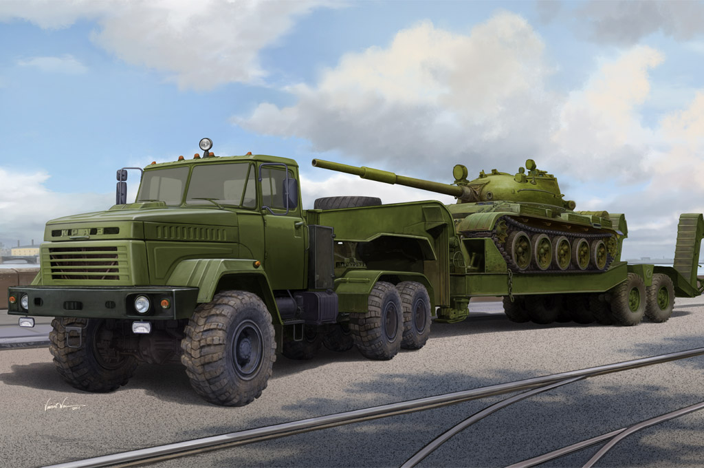 UKRAINIAN KRAZ-6446 TRACTOR WITH MAZ/CHMZAP-5247G SEMITRAILER