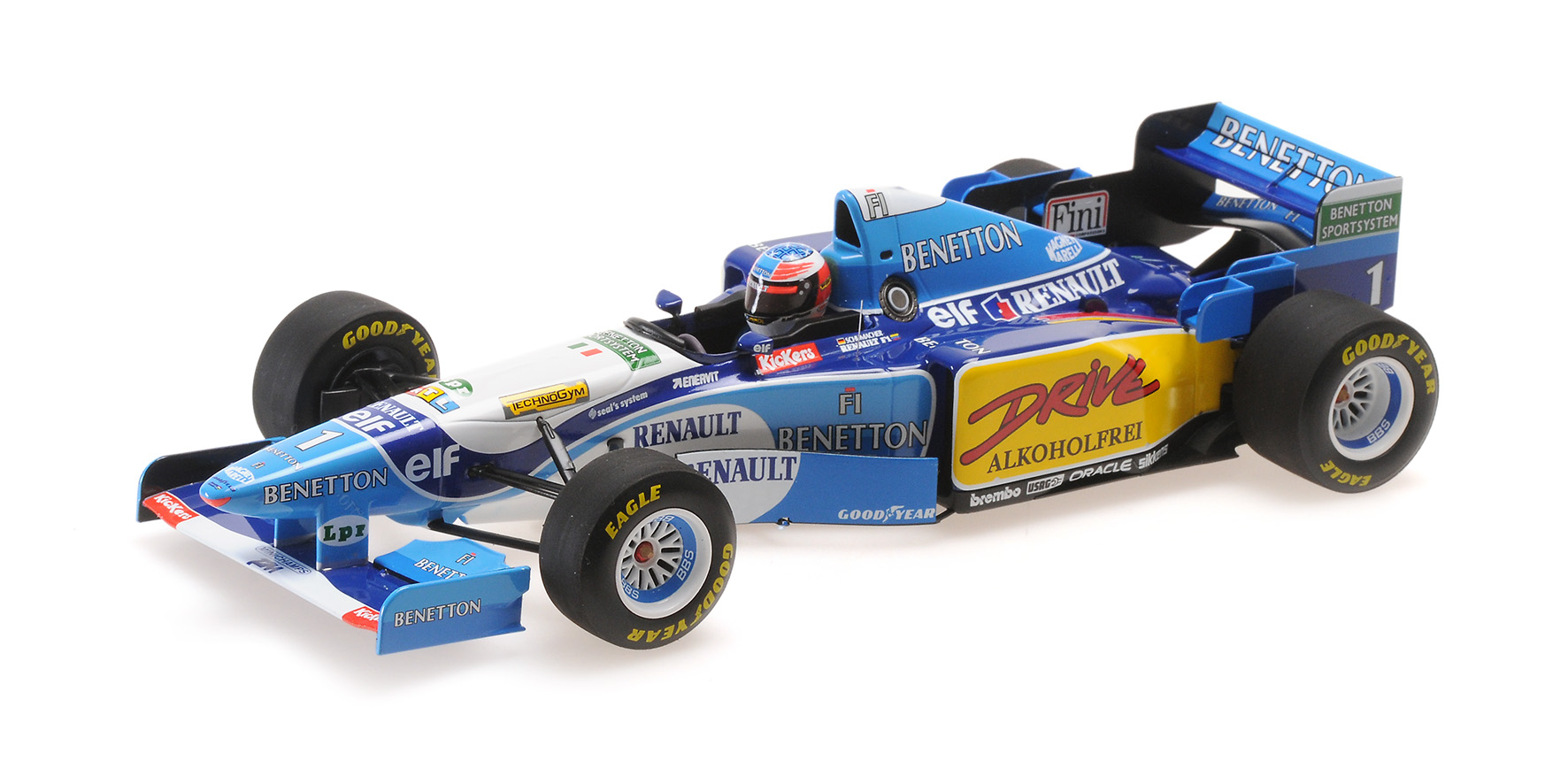 BENETTON RENAULT B195 MICHAEL SCHUMACHER WINNER FRENCH GP WORLD CHAMPION 1995
