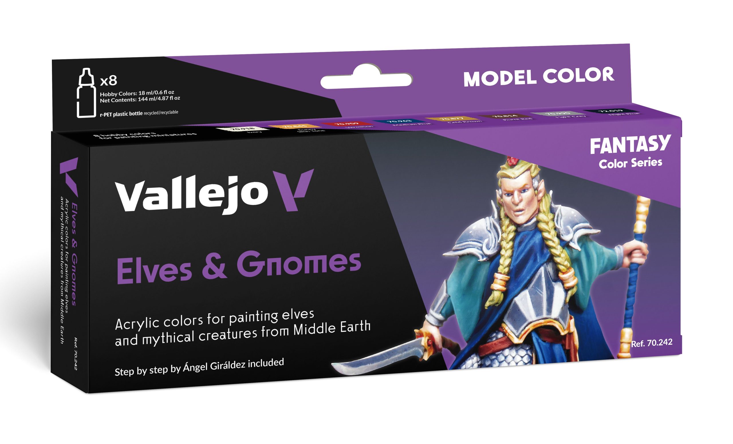 CONFEZIONE 8 COLORI DA 18 ML ELVES &amp; GNOMES BY ANGEL GIRALDEZ