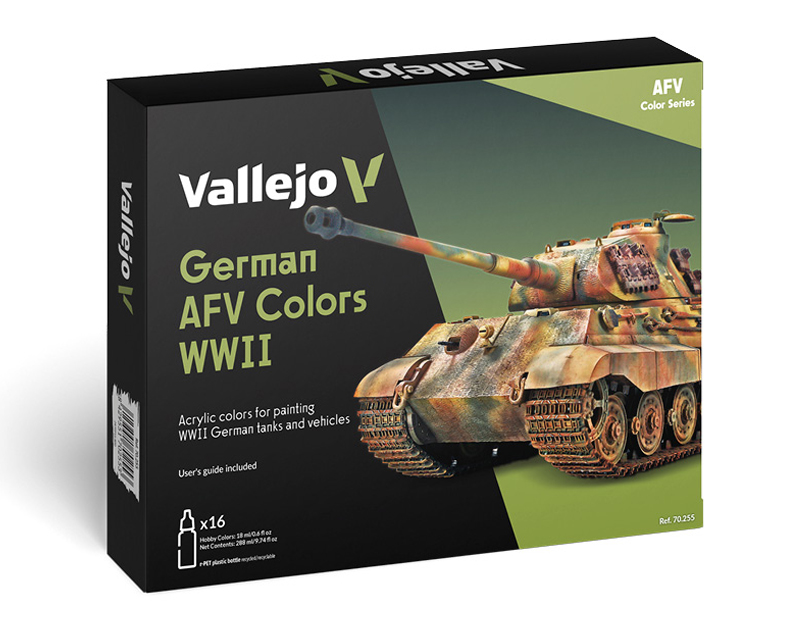 CONFEZIONE 16 COLORI VALLEJO DA 18 ML GERMAN AFV COLORS WWII