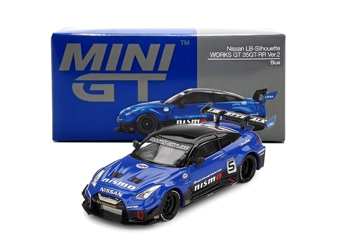 NISSAN GTR R35 LB SILHOUETTE WORKS GT BLUE 2025 MINI-GT