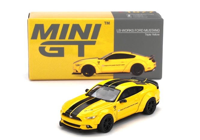 FORD MUSTANG LB-WORKS TRIPLE YELLOW 2015 MINI-GT