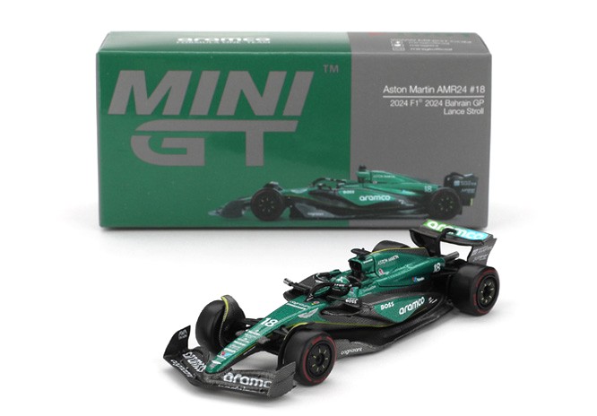 ASTON MARTIN AMR24 #18 LANCE STROLL BAHRAIN GP 2024 MINI-GT
