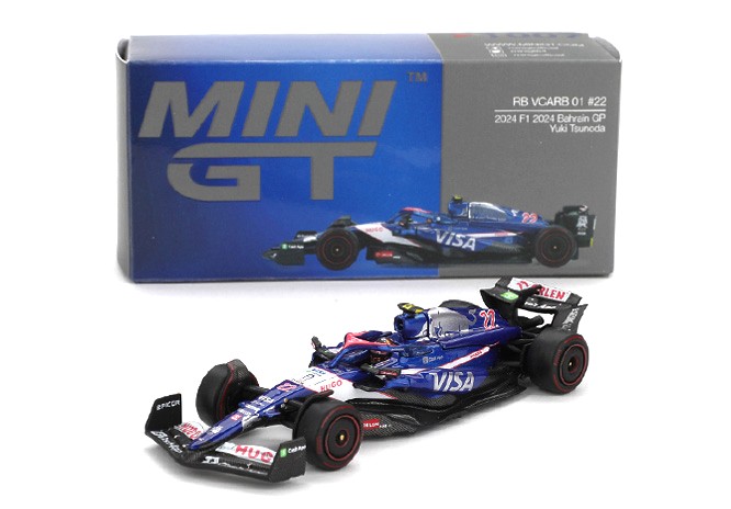VISA RB VCARB 01 #22 YUKI TSUNODA BAHRAIN GP 2024 MINI-GT