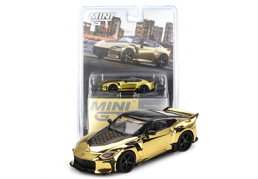 NISSAN Z400 VEILSIDE FFZ400 GOLD CHROME 2024 IN BLISTER MINI-GT