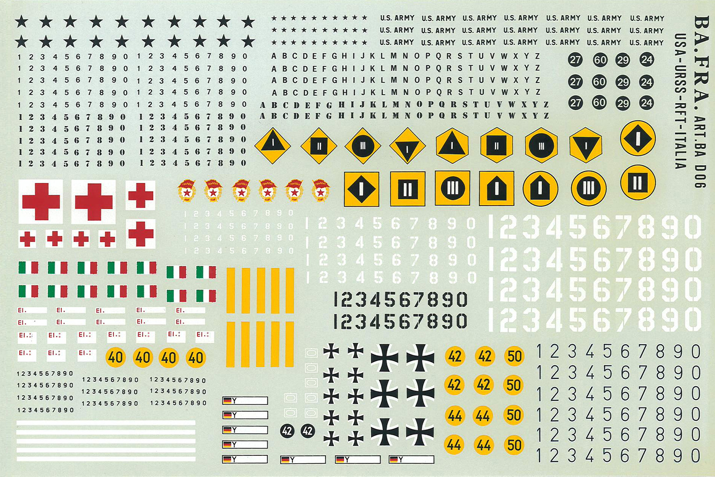 DECALS CARRI ARMATI 1/35