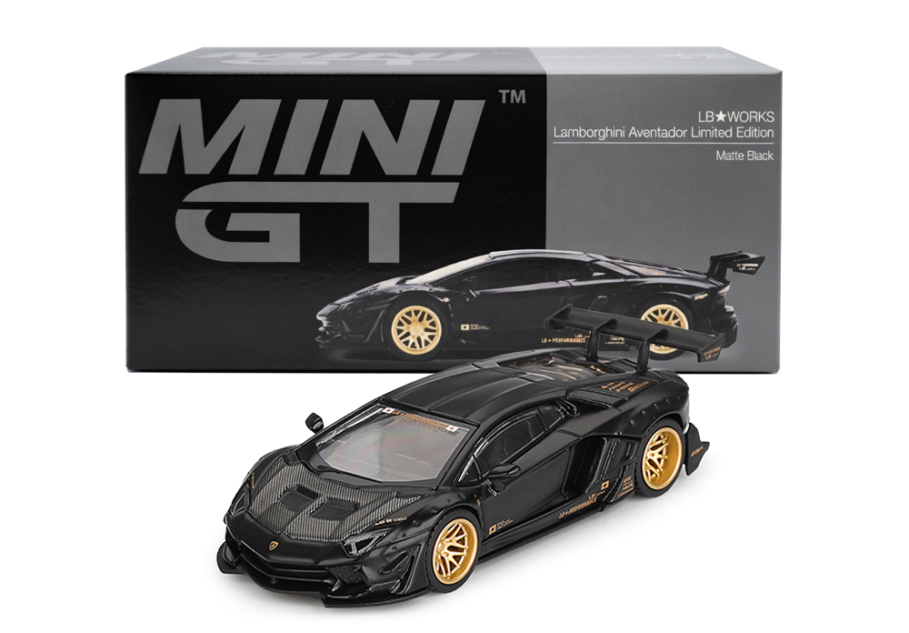 LAMBORGHINI AVENTADOR LB-WORKS LIMITED EDITION MATTE BLACK 2025 MINI-GT